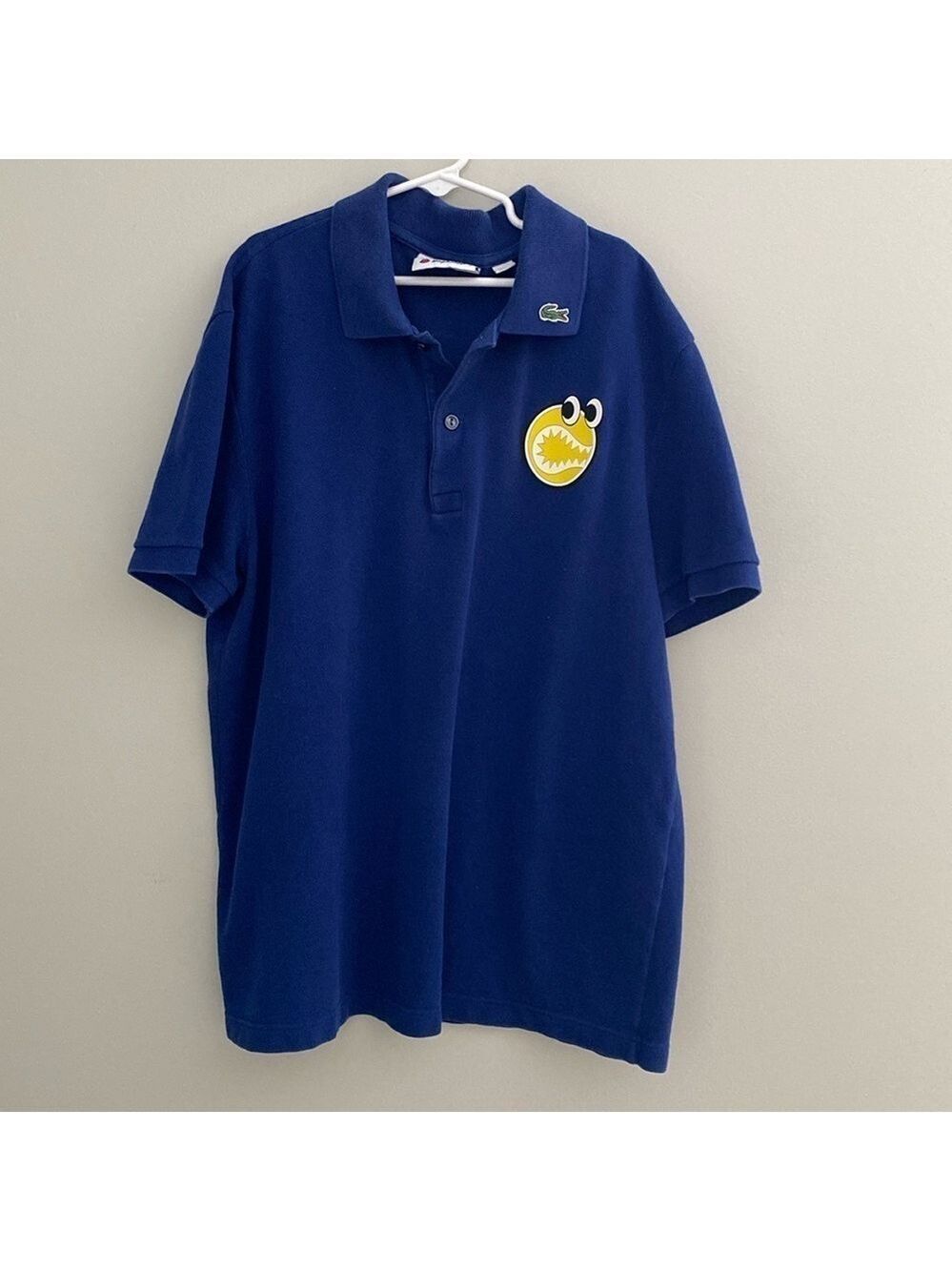 Lacoste x Yazbucky collab royal blue polo